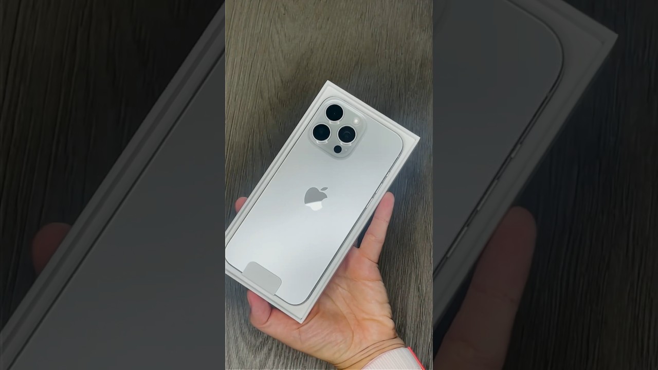 Finally received my iPhone 15 pro max in white titanium! So beautiful #iphone15 #iphone15promax