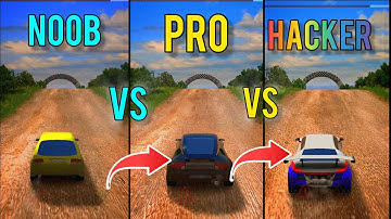 Rally fury  Noob🤡 vs Pro😎 vs Haker🤑 || comparison between 3 skills levels 😲