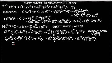 First order perturbation theory  (PHAS3226 Video 20)