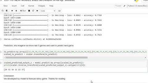 Predict Lottery using Keras LSTM Neural Net