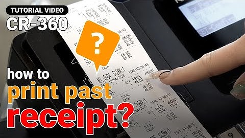 How to “Print Past Receipts” for the Nadex CR360 Cash Register Tutorial and Demonstration