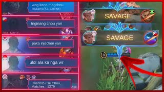 FEEDING + FAKE WINRATE = DOUBLE SAVAGE! THE BEST PRANK IN MOBILE LEGENDS! CHOU PRANK \/ SAVAGE GAME