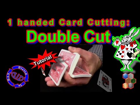 Card Cutting Tutorial - 1 Hand Double Cut - Fun With A Deck Of Cards