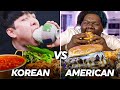 Korean vs american mukbangers eating so much