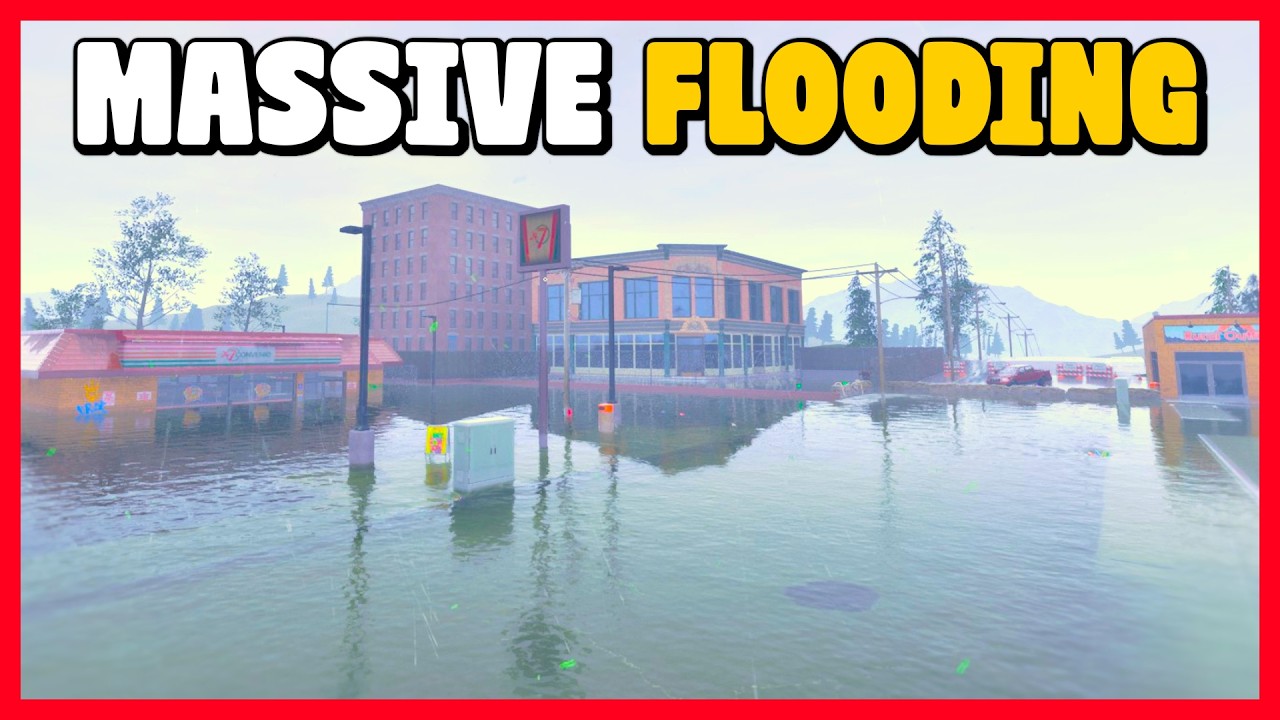Draining massive flooding in the forest and city in DrainSim - YouTube