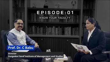 Know Your Faculty Ep.1 |Meet Our Director – Dr. C. Babu |Vision, Leadership & Future of DSIMS & DSGS