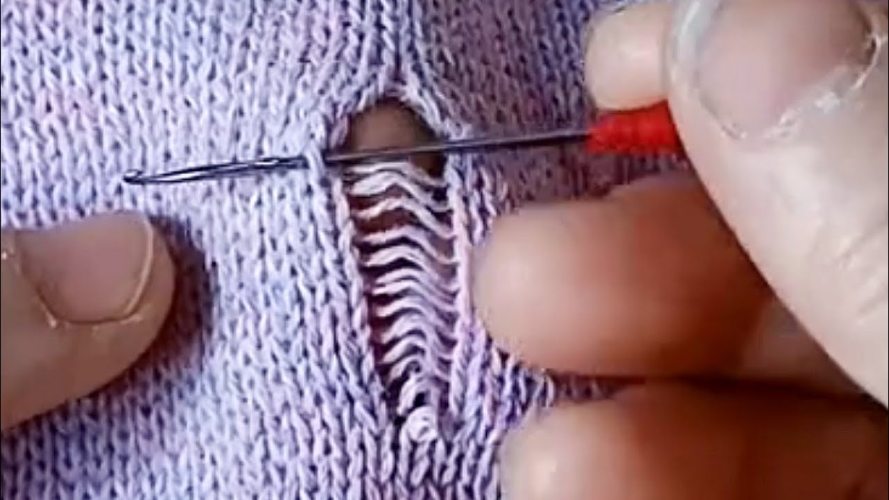 Sueter Roto Easiest Way to Repair a Torn sweater at home Yourself - YouTube