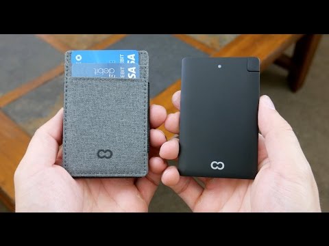 1 4000mAh Power Bank Caricatore con card case wallet per Samsung/Apple NUOVO 2-in 