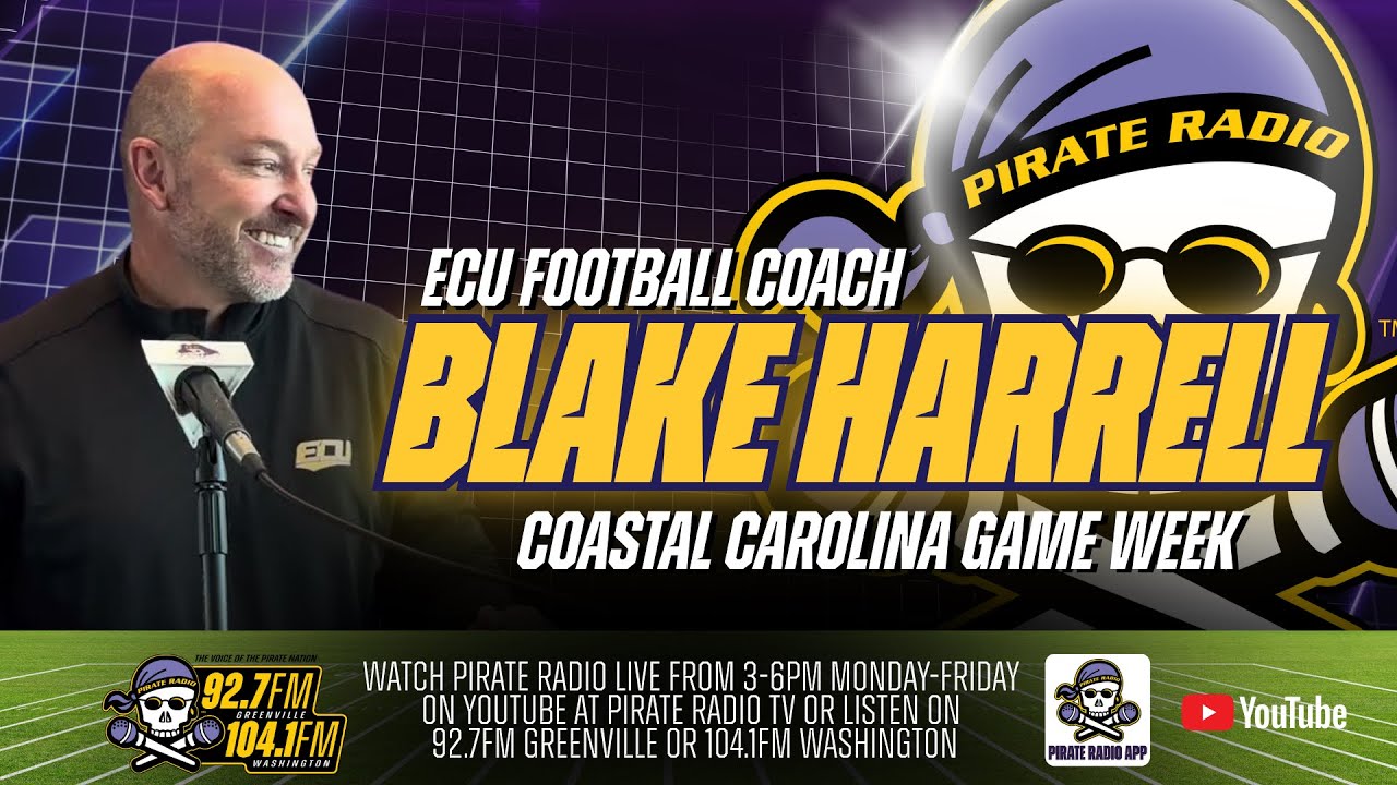 ECU Head Coach Blake Harrell press conference for Coastal Carolina game week