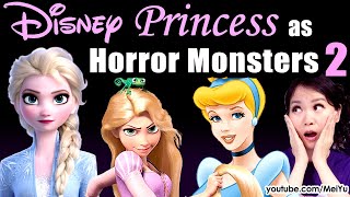 How Scary Can Disney Princesses Be? Draw Princess as Horror Monsters Halloween Art Challenge Mei Yu