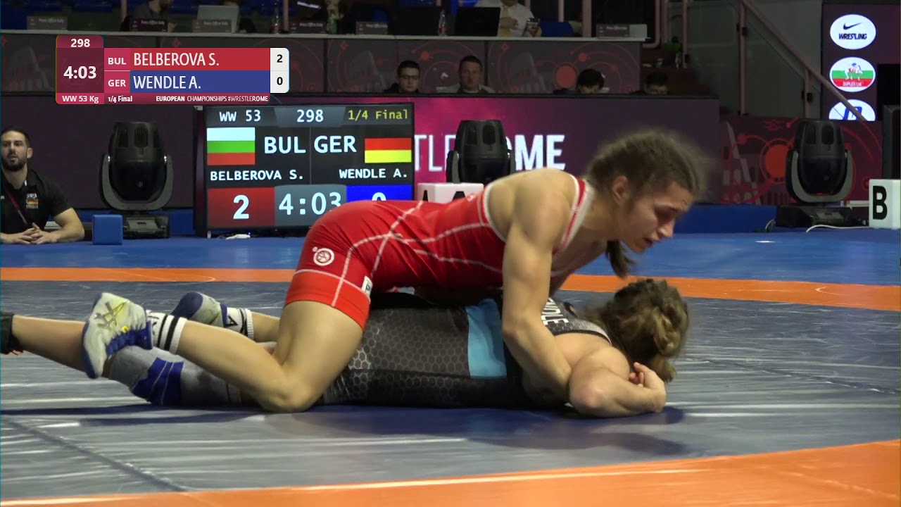 1/4 WW - 53 kg: S. BELBEROVA (BUL) v. A. WENDLE (GER)