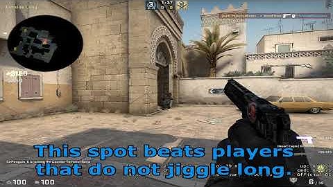 CSGO Preaim: Dust 2 spot outside long T side