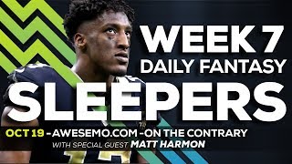 NFL DFS PICKS - WEEK 7 ON THE CONTRARY - 2019 FANTASY FOOTBALL PICKS - SPONSORED BY FANTASYDRAFT