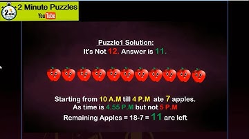 No. of Apples, 5 Digit Code, Missing No.- Solutions | 3 in 1 || 2 Minute Puzzle | Puzzle - 40