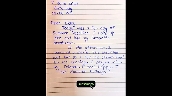 Diary entry kaise likhte hain l diary entry ka format l diary entry class 9,10,11,12 #shorts​ #like​