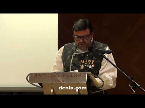 Fallas Dénia 2014: Discurso de José Vicente Benavente, Fallero Ejemplar 2014