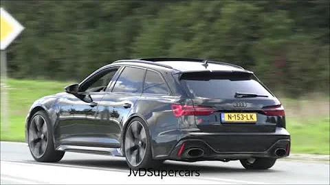 LOUD Audi RS6 C8 w/ Akrapovic Exhaust - BRUTAL Accelerations & Downshifts!