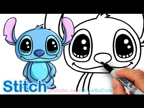 How to Draw Disney Stitch Cute and Easy Step by step - YouTube