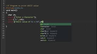 C #program to print ASCII Value of a Character | Learn Logic | Lec 4 | C Program