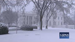 White House in snow (C-SPAN)