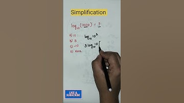 log10 (1000)=? Simplification #maths #shortsfeed #shorts #trending #viralshorts #trending #ytshorts