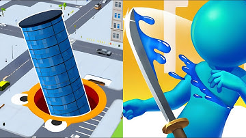 Hole.io vs Sword Play - All Levels Gameplay New Update ! (ios Android)