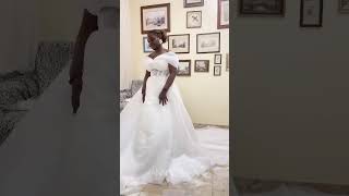 MAKING A BALL GOWN ORGANZA WEDDING GOWN #shorts