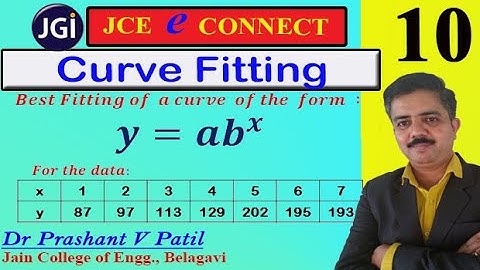 Fitting of y=ab^x curve || Curve Fitting || 18mat41 || Dr Prashant Patil