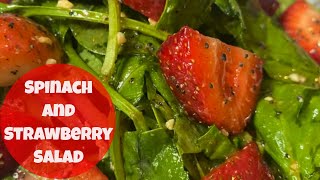 Spinach and Strawberry Salad - Fresh, Delicious Strawberry Spinach Salad with Poppy Seed Dressing