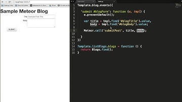 Easy and Simple Meteor JS Blog Tutorial: No Packages, pure Meteor.