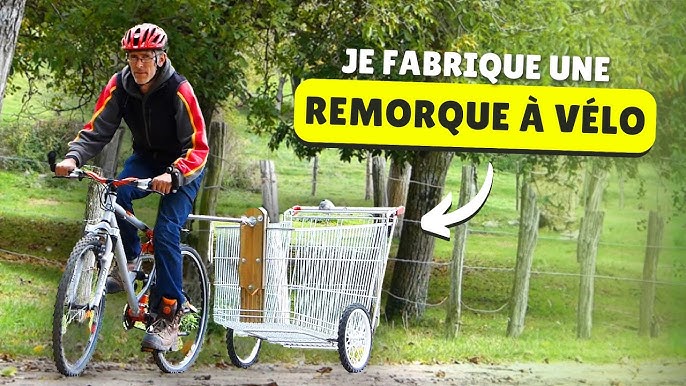 DIY Bicycle Trailer from Shopping Cart 