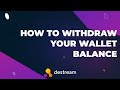 How to Withdraw Your Wallet Balance destream