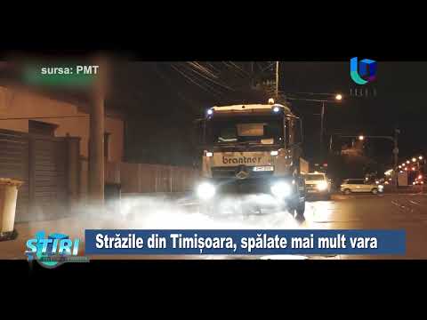 TeleU: Străzile din Timișoara, spălate mai mult vara