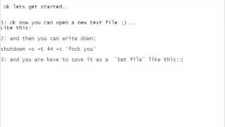 How to make a batch virus NO DANGER!