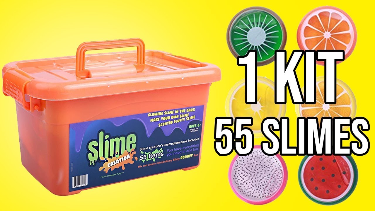 UNBOXING A HUGE SLIME KIT + MAKING SLIME!!! 