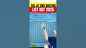 SBI JA 2nd waiting list out 2025 #testbookbanking #ytshorts