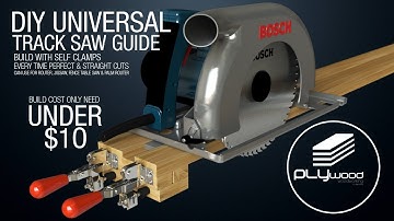 DIY Universal Track saw guide with self clamps - Circular saw Jigsaw Router guide