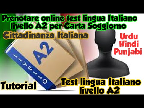 Test lingua Italiano livello A2 per Carta Soggiorno | Appuntamento online | Cittadinanza italiana
