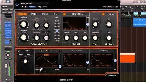 Using Retro Synth in Logic Pro x - how to use logic prox retro synth