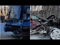 Жуткое Дтп в Тверской области 15.02.2021 столкнулись автомобиль Vortex и автобус Kia. Есть погибшие.