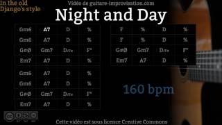 Night and Day (160 bpm) - Gypsy jazz Backing track / Jazz manouche chords