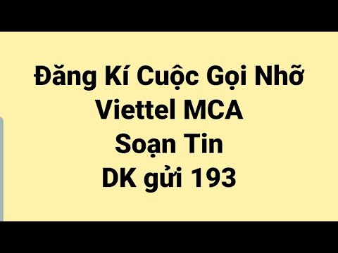 Video Hướng Dẫn Đăng Kí MCA Cuộc Gọi Nhỡ Cho Sim Viettel Đơn... - youtube