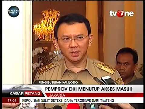 Wow ! AHOK Tutup Portal Akses Masuk Kawasan Kalijodo tanggal 31 maret 2016