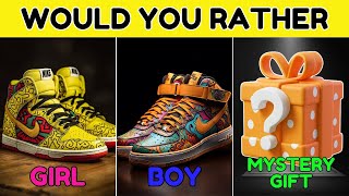 Would You Rather...? Girl Vs Boy 🎁 🔴 🔵 Mystery Gift Edition