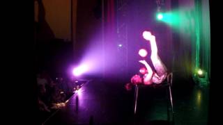 Hazel Bock foot juggling and ring juggling montage 2017