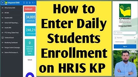 HRIS Daily enrollment entry | How to enter daily students enrollment on HRIS KPK | HRIS KPK 2025-26