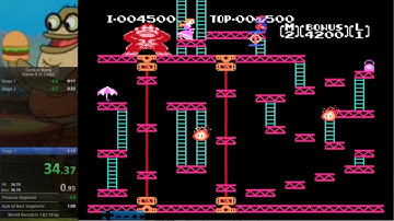Donkey Kong Game A (1 Loop) in 1:10