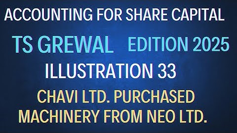 Illustration 33 of Accounting for share capital | TS Grewal Edition 2025 @sethsaccountancytricks 