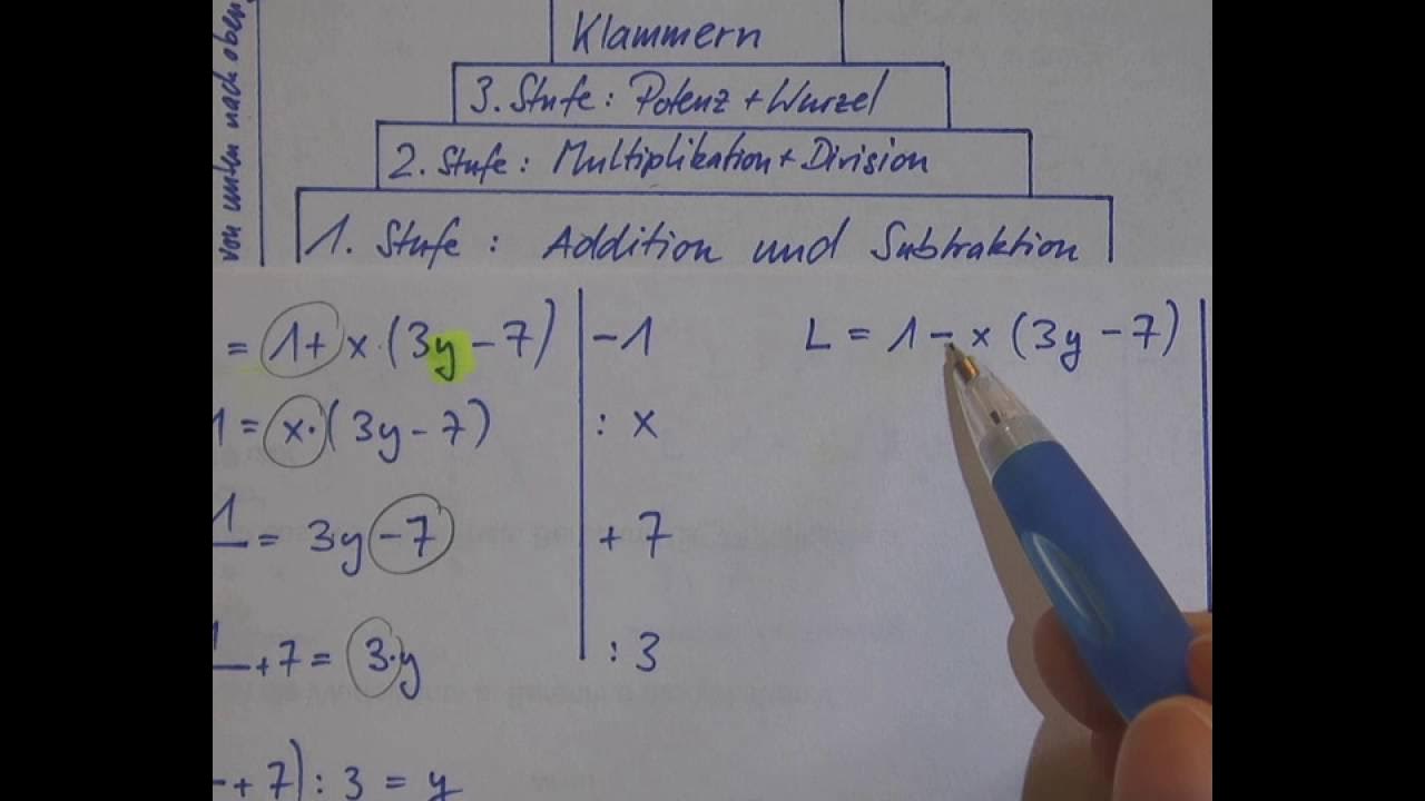 Formeln umstellen - Wie du jede Formel nach einer Variablen auflösen ...