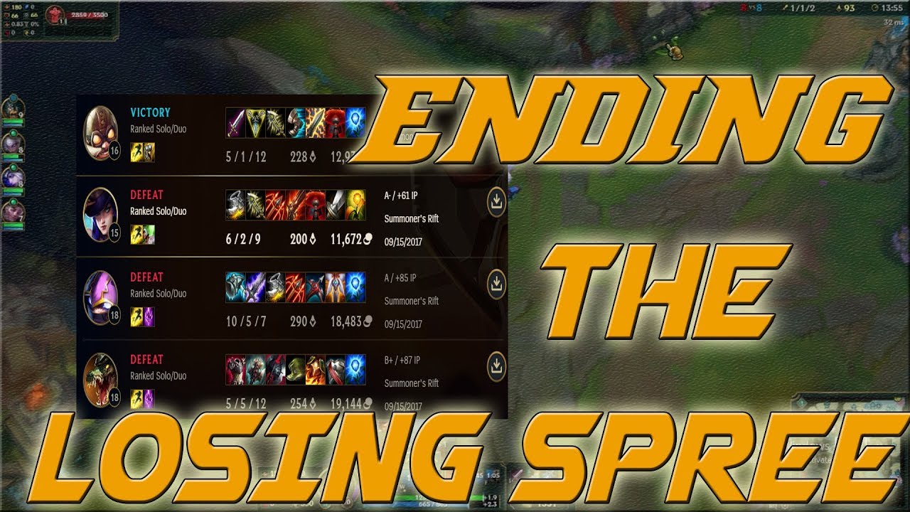 ENDING THE LOSS STREAK!(LOTS OF YELLING) | League of Legends Gameplay - YouTube